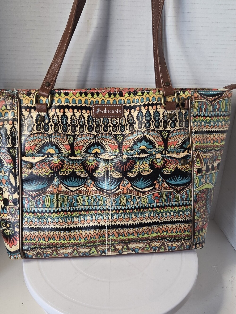Sakroots Multi Coloured Laminated Tote Bag